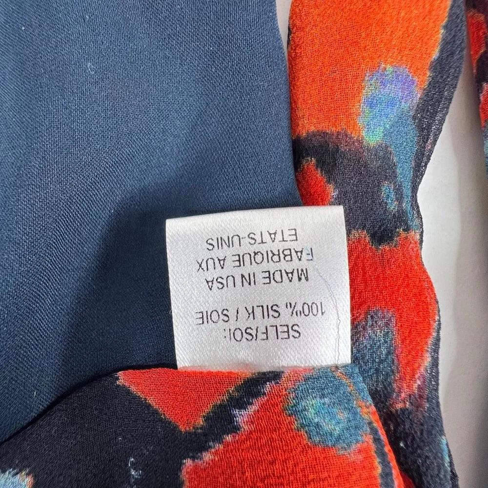 New Haute Hippie Multicolor Floral Halter Top Backless Ties 100% Silk Size Large - Picture 9 of 12